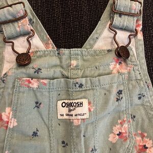 OshKosh B'gosh Mint Floral Overalls
